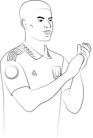 Marcus Rashford Coloring Page